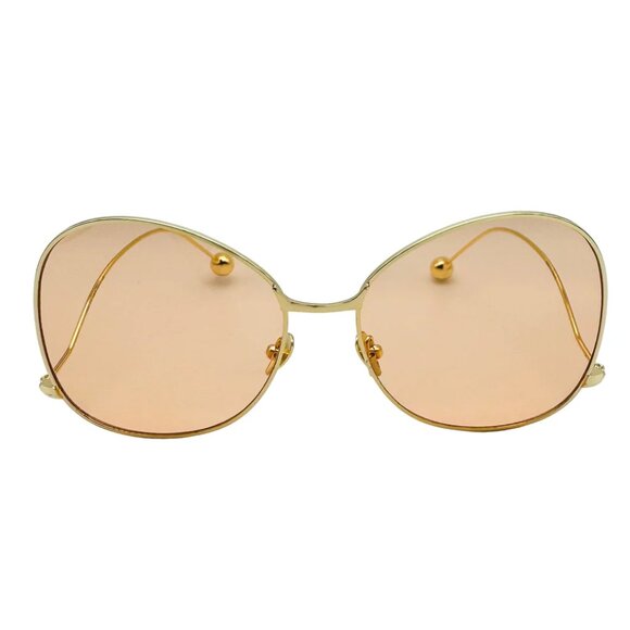 7024 | Peach Butterfly Lens Sunglasses - Picture 1 of 5